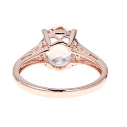 Jemma 10K Rose Gold Oval-Cut Madagascar Morganite Ring