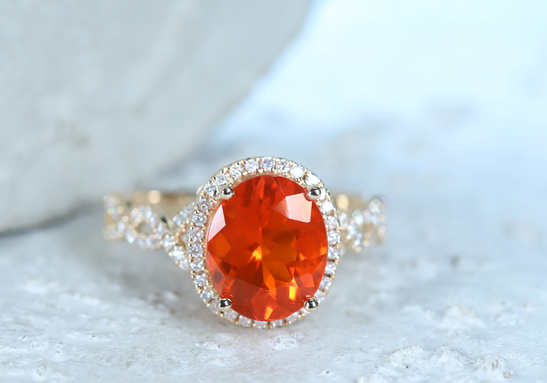Fire Opal Rings