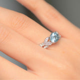 Hailee 14K White Gold Round-Cut Brazilian Aquamarine Ring