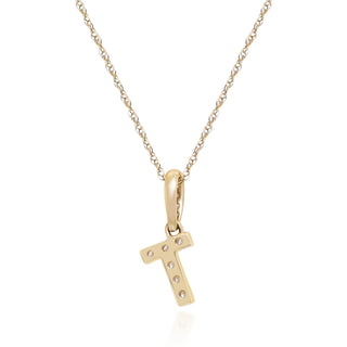 T Paisley 14K Yellow Gold Round-Cut White Diamond Pendant