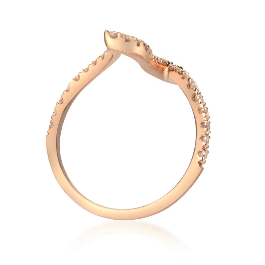 Angelique 10K Rose Gold Round-Cut White Diamond Ring
