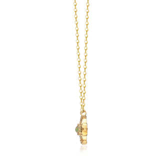 Piper 14K Yellow Gold Round Cat  Opal Pendant