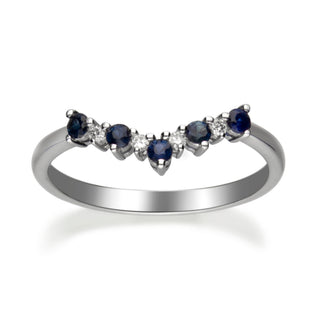 Arlette 10K White Gold Round-Cut Ceylon Blue Sapphire Ring