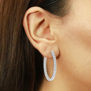 Priti 14K Yellow Gold Round-Cut White Diamond Earrings