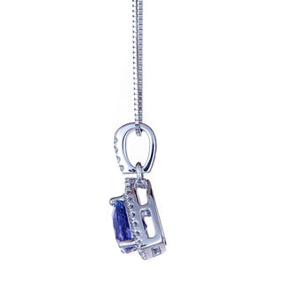 Madelyn 10K White Gold Trillion-Cut Tanzanite Pendant