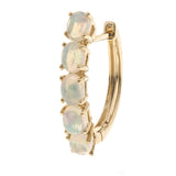 Treasure 10K Yellow Gold Oval-Cut Natural African Opal Earring