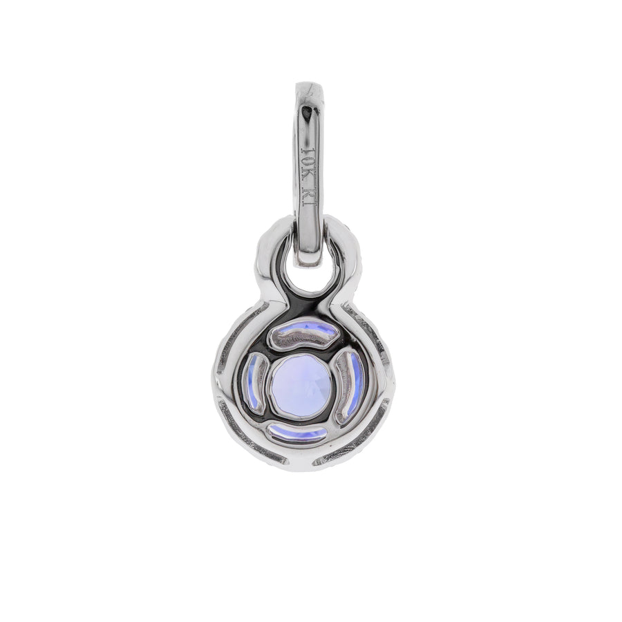 Aria 10K White Gold Round-Cut Tanzanite Pendant