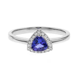Isabella 10K White Gold Pear-Cut Tanzanian Tanzanite Ring