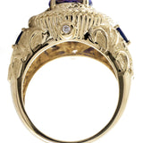 Kylie 14K Yellow Gold Round-cut Tanzanian TanzaniteRing