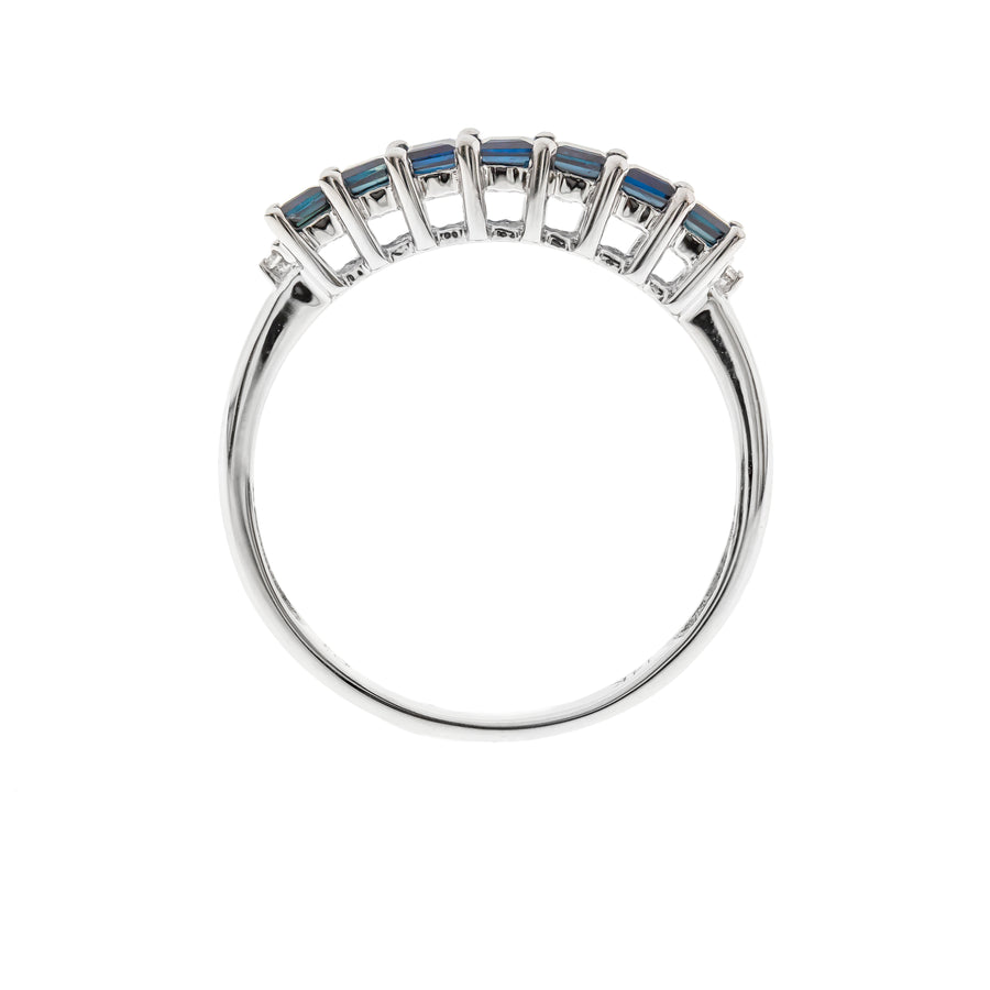 Madelyn 14K White Gold Square-Cut Blue Sapphire Ring