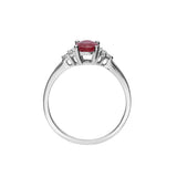 Alyssa 10K White Gold Oval-Cut Mozambique Ruby Ring