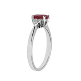 Alyssa 10K White Gold Oval-Cut Mozambique Ruby Ring