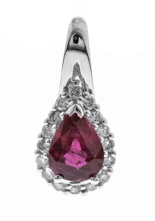 Alaia 14K White Gold Pear-Cut Mozambique Ruby Pendant