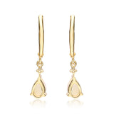Jordyn 14K Yellow Gold Pear-Cut Natural African Opal Earring