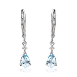 Sky 14K White Gold Pear-Cut Aquamarine Earrings