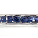 Faith 10K White Gold Oval-Cut Ceylon Blue Sapphire Ring