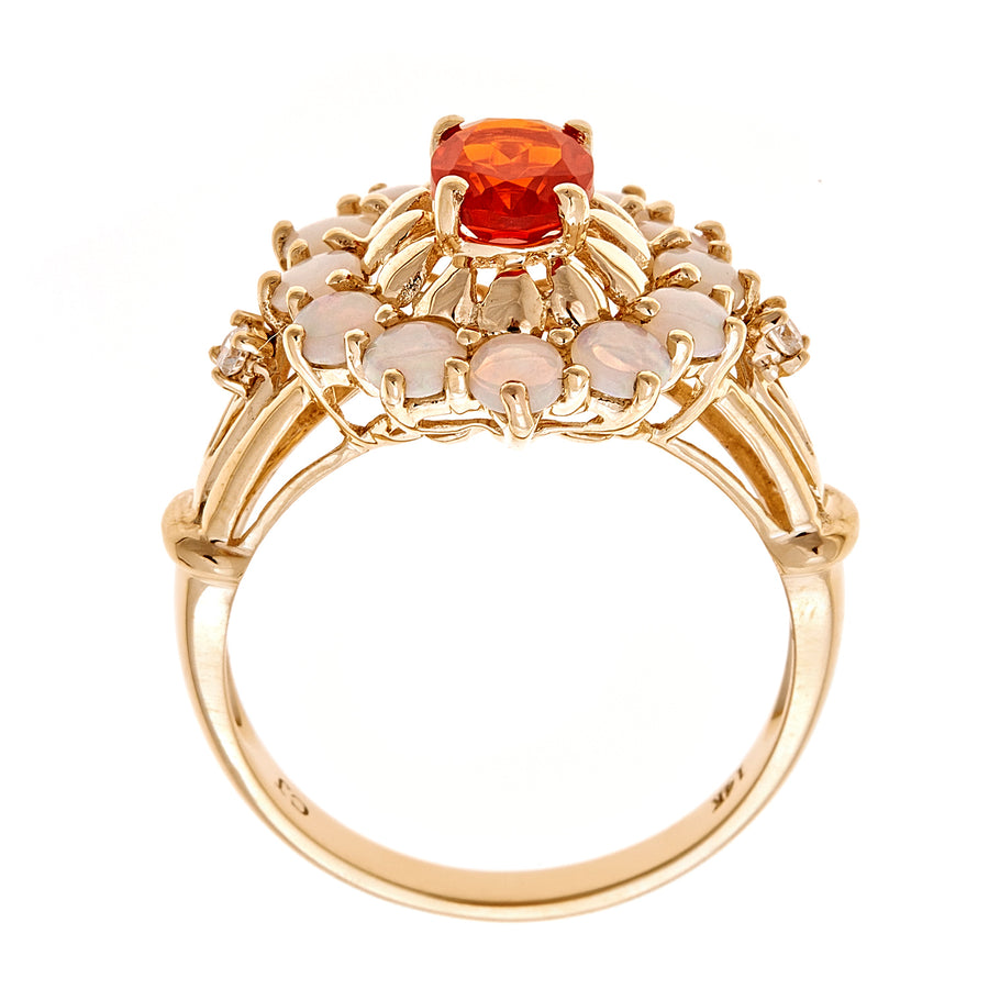 Quinn 14K Yellow Gold Oval-Cut Mexican Fire Opal Ring