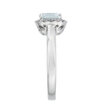 Jamie 10K White Gold Cushion-Cut Brazilian Aquamarine Ring