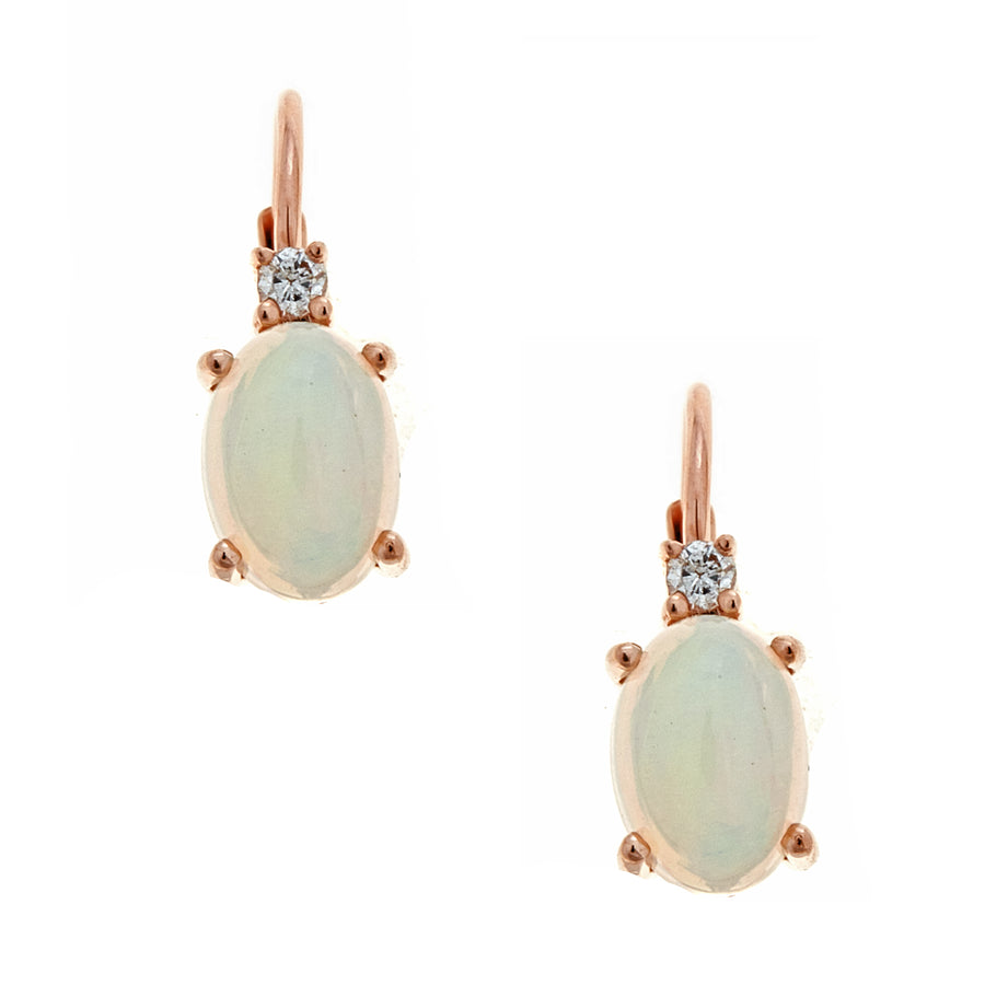 Eleanor 10K Rose Gold Oval-Cut Opal Earring