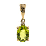 Isabella 10K Yellow Gold Oval-Cut Manchurian Peridot Pendant