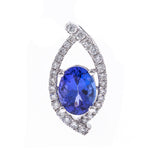 Josephine 14K White Gold Oval-Cut Tanzanian Tanzanite Pendant