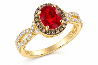 Esme 14K Yellow Gold Oval-Cut Mexican Fire Opal Ring