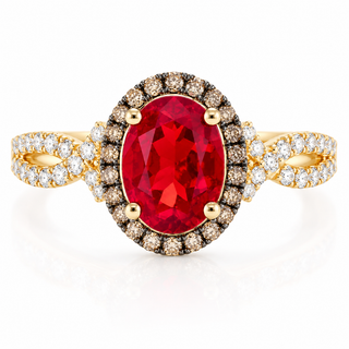 Esme 14K Yellow Gold Oval-Cut Mexican Fire Opal Ring