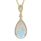 Lilith 14K Yellow Gold Pear-Cut Opal Pendant