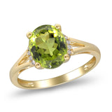Vienna 10K Yellow Gold Round-Cut Manchurian Peridot Ring