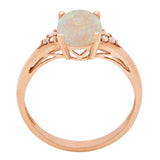 Brylee 10K Yellow Gold Oval-Cut Natural African Opal Ring