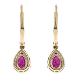 Abigail 10K Yellow Gold Pear-Cut Ruby Earrings