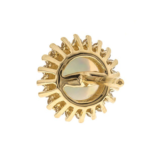 Phoenix 10K Yellow Gold Round-Cut African Opal Earring