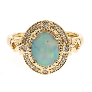 Maya 14K Yellow Gold Oval-Cut Ethiopian Opal Ring