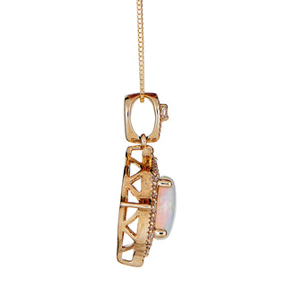 Palmer 14K Yellow Gold Oval-Cut Ethiopian Opal Pendant