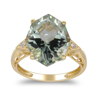 Felicity 10K Yellow Gold Marquise-Cut Green Brazilian Amethyst Ring