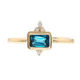 Kaylin 14K Yellow Gold Emerald-Cut Brazilian London Blue Topaz Ring