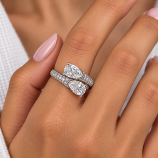 Ruth 14K White Gold Round-Cut LAB Grown Diamond Rings