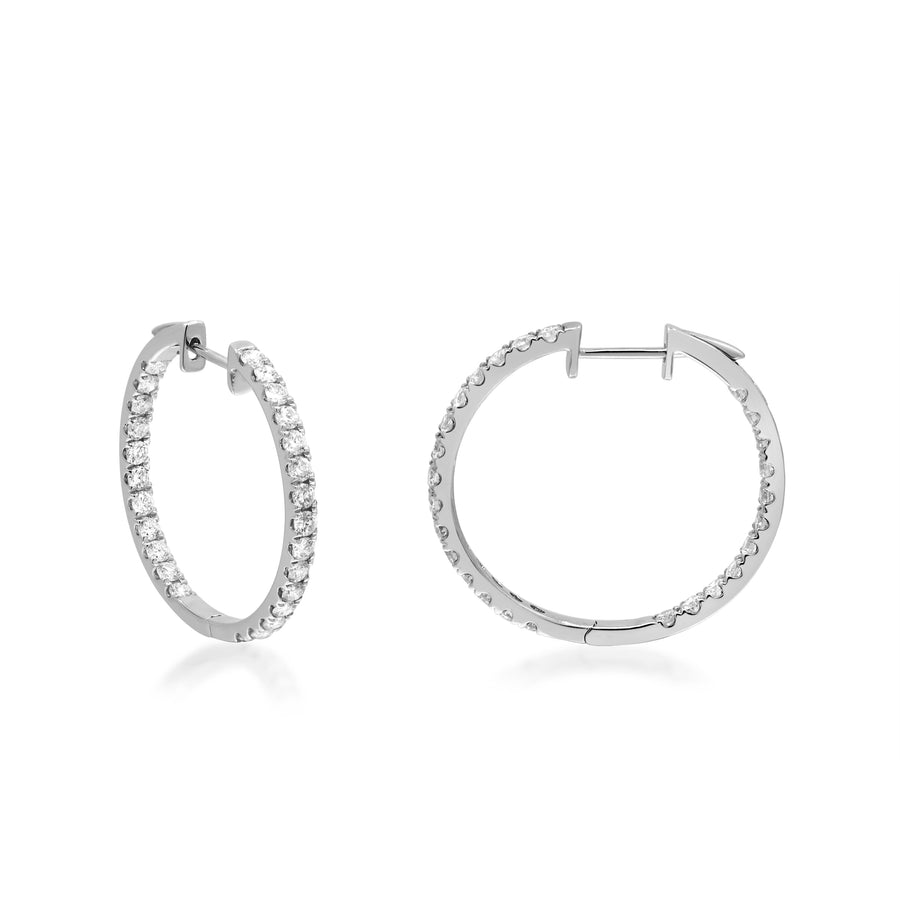Wrenlee 14K White Gold Round-Cut White Diamond Earring