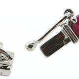 Stella 10K White Gold Oval-Cut  Mozambique Ruby Bracelet