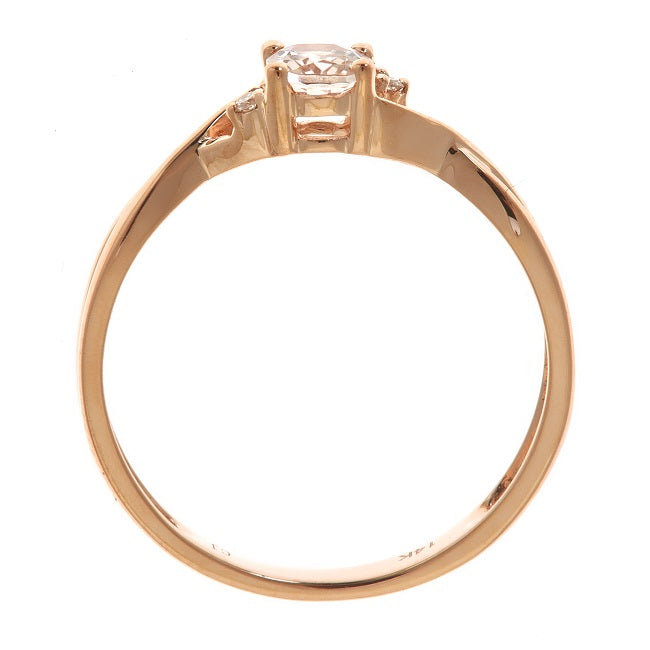 Emmaline 14K Rose Gold Oval-Cut Madagascar Morganite Ring