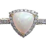 Fatima 14K Yellow Gold Trillion-Cut African Opal Ring