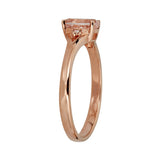 Luisa 10K Rose Gold Oval-Cut Madagascar Morganite Ring
