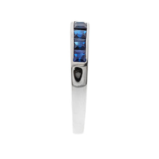 Zoie 14K White Gold Princess-Cut Ceylon Blue Sapphire Ring