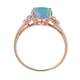 Celine 10K Rose Gold Oval-Cut Natural African Opal Ring