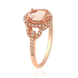 Alani 14K Rose Gold Oval-Cut Madagascar Morganite Ring