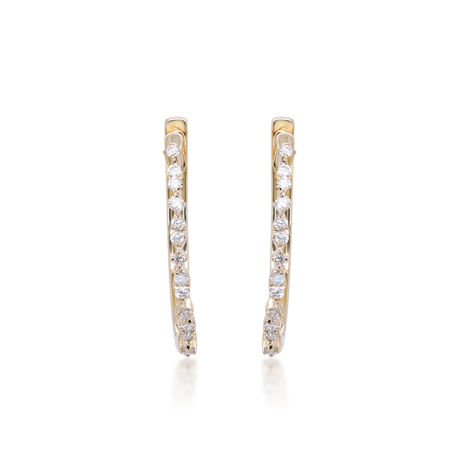 Chloe 14K Yellow Gold Round-Cut White Diamond Earrings