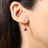 Della 14K Yellow Gold Trillion-Cut Brazilian Amethyst Earring