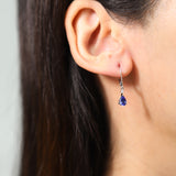 Sage 14K White Gold Pear-Cut Tanzanian Tanzanite Earring