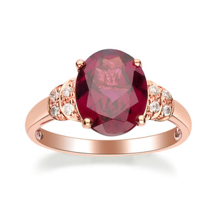 Berkeley 14K Rose Gold Oval-Cut Madagascar Rhodolite Ring
