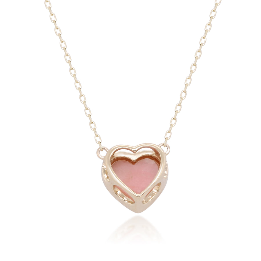 Avery 14K Yellow Gold Heart-Cut Pink Opal Ring